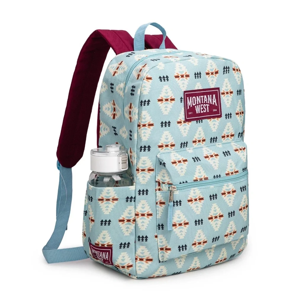 Montana West Aztec Print Backpack -2Pcs Set - Jean